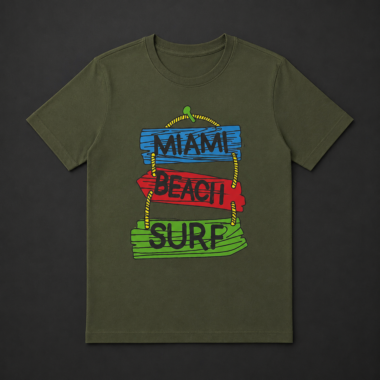 تیشرت پسرانه طرح Miami Beach | چاپ حرارتی